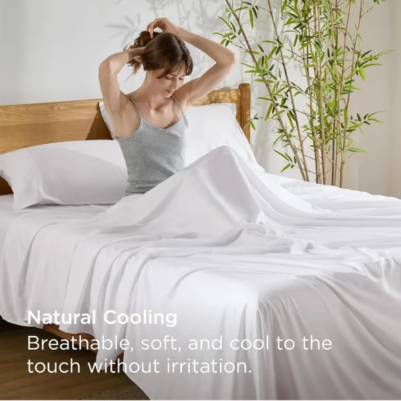 Bedsure Hotel Luxury King Sheet Set, Cooling Sheets, Rayon Derived from Bamboo. - Picture 3 of 8